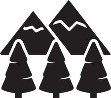 Tree icon symbol image vector, illustration of the tree botany in black image vector