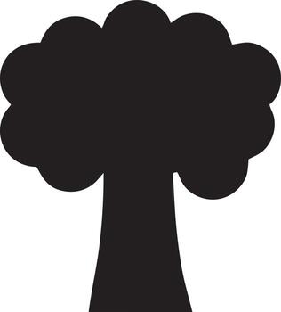 Tree icon symbol image vector, illustration of the tree botany in black image vector