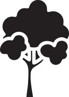 Tree icon symbol image vector, illustration of the tree botany in black image vector