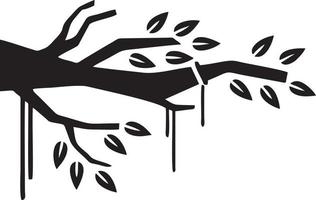 Tree icon symbol image vector, illustration of the tree botany in black image vector