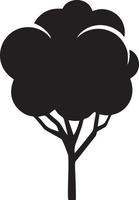 Tree icon symbol image vector, illustration of the tree botany in black image vector