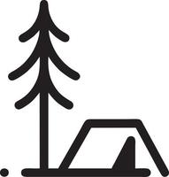 árbol icono símbolo imagen vector, ilustración de el árbol botánica en negro imagen vector