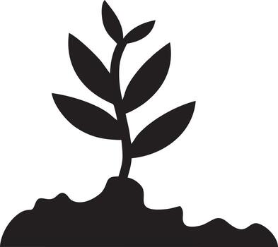 Tree icon symbol image vector, illustration of the tree botany in black image vector