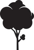 Tree icon symbol image vector, illustration of the tree botany in black image vector