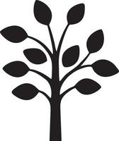 Tree icon symbol image vector, illustration of the tree botany in black image vector