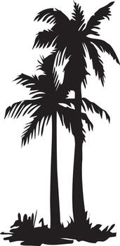 Tree icon symbol image vector, illustration of the tree botany in black image vector