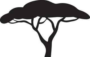 árbol icono símbolo imagen vector, ilustración de el árbol botánica en negro imagen vector