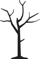 árbol icono símbolo imagen vector, ilustración de el árbol botánica en negro imagen vector