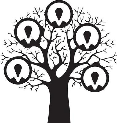Tree icon symbol image vector, illustration of the tree botany in black image