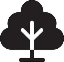 árbol icono símbolo imagen vector, ilustración de el árbol botánica en negro imagen vector