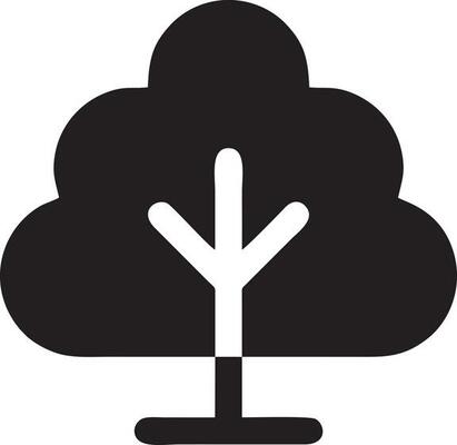Tree icon symbol image vector, illustration of the tree botany in black image