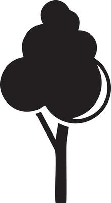 Tree icon symbol image vector, illustration of the tree botany in black image