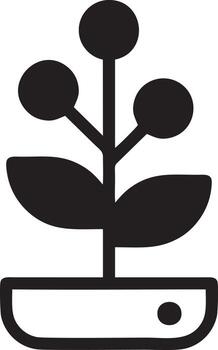 Tree icon symbol image vector, illustration of the tree botany in black image vector