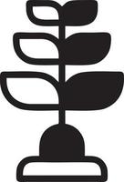 Tree icon symbol image vector, illustration of the tree botany in black image vector