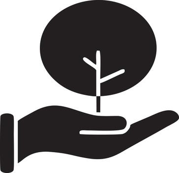 Tree icon symbol image vector, illustration of the tree botany in black image vector