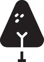 Tree icon symbol image vector, illustration of the tree botany in black image vector