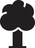 Tree icon symbol image vector, illustration of the tree botany in black image vector