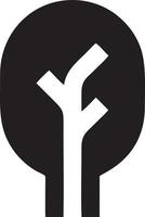 Tree icon symbol image vector, illustration of the tree botany in black image vector