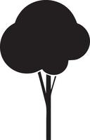 Tree icon symbol image vector, illustration of the tree botany in black image vector