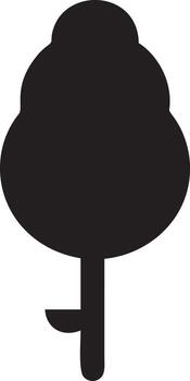 Tree icon symbol image vector, illustration of the tree botany in black image vector