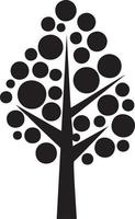 árbol icono símbolo imagen vector, ilustración de el árbol botánica en negro imagen vector