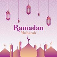 Ramadan Mubarak Background Template vector