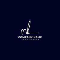 Mk Initial signature logo vector design