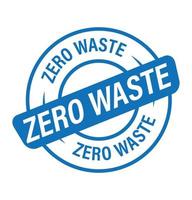 'zero waste' vector icon, blue in color