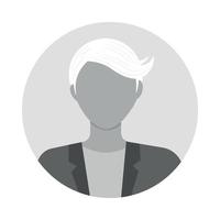 avatar foto marcador de posición icono de un hombre en un chaqueta vector