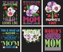 Mom Bundle t-shirt design vector