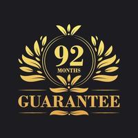 92 Months Guarantee Logo vector,  92 Months Guarantee sign symbol vector