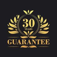 30 Years Guarantee Logo vector,  30 Years Guarantee sign symbol vector