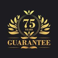 75 Years Guarantee Logo vector,  75 Years Guarantee sign symbol vector