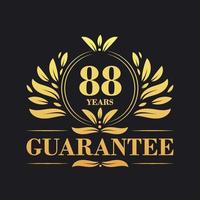 88 Years Guarantee Logo vector,  88 Years Guarantee sign symbol vector