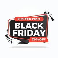 Black friday label template sign tag vector