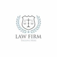 Law firm logo. Corporate lawyer symbol. Attorney business sign. Legal advocate emblem. Vector illustration.