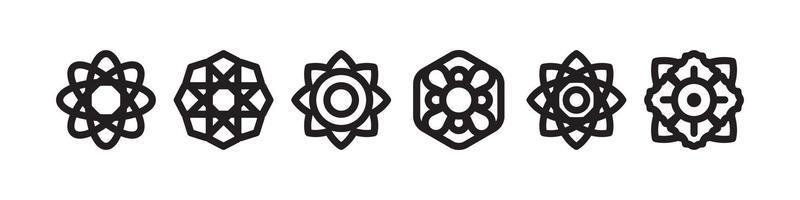 Flower vector set, flowers icons black and white. free download