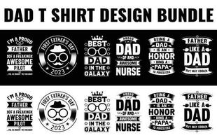 Dad, papa, Father's day t shirt design bundle free dwonload vector