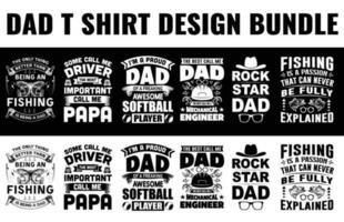 Dad, papa, Father's day t shirt design bundle free dwonload vector