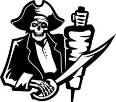 kebab pirate skull vector