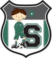 s es para fútbol portero - alfabeto aprendizaje educativo Deportes ilustración vector