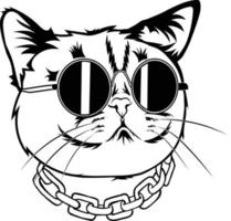 Cool Cat With Goggles Vector Image