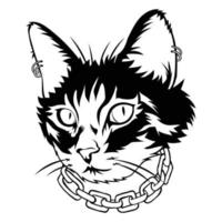 Cool Black Cat Vector Image