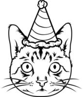 cumpleaños gato vector imagen