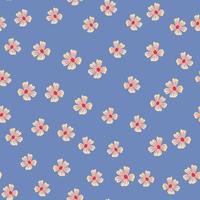 Chamomile flower seamless pattern in simple style. Abstract floral endless background. vector