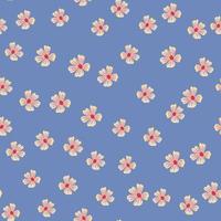 Chamomile flower seamless pattern in simple style. Abstract floral endless background. vector