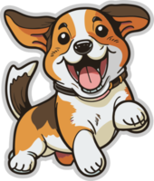 content beagle chiot chien dessin animé style png