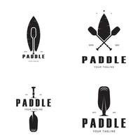 sencillo paleta diseño de logo para surf,rafting,canoa,barco,surf y remo equipo negocio, vector
