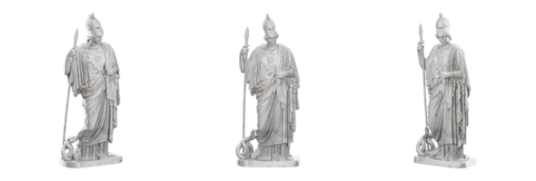 scoprire il maestoso bellezza di athena Pallade giustiniani nel Questo alta qualità 3d rendere png