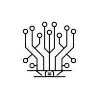 Circuit icon vector. automation illustration sign. robotics sign. chipsymbol or logo. vector